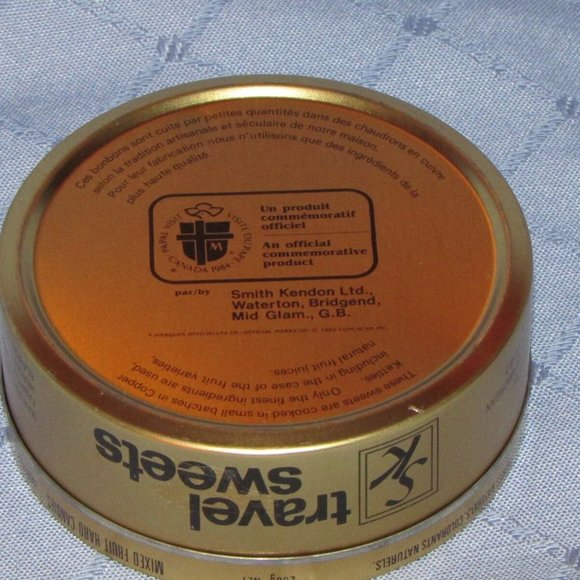 1984 POPE JOHN PAUL II Vintage Candy Tin Papal Visit to Canada 3 3/4" Souvenir - Picture 7 of 9